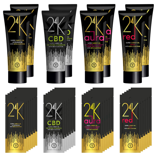 Power Tan 24K Package Deal 2025 – 8 Bottles + 24 Sachets FREE - product photograph