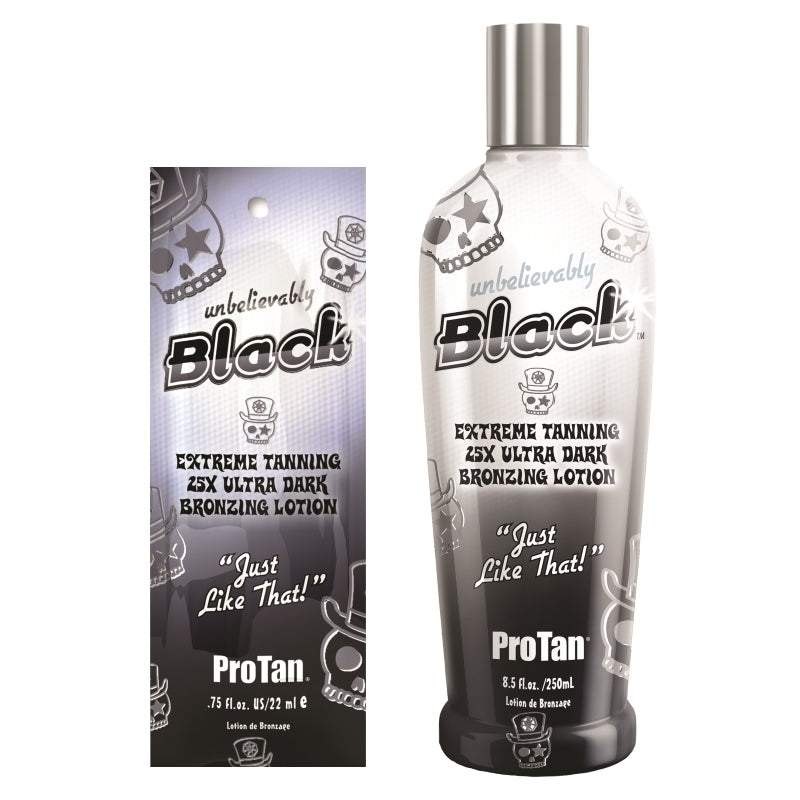 Pro Tan Unbelievably Black – Extreme Tanning 25X Ultra Dark Bronzing Lotion (No Tingle)