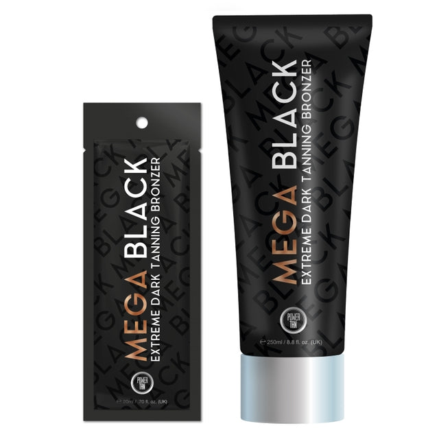Power Tan Mega Black – Extreme Dark Tanning Bronzer (No Tingle) - product photograph