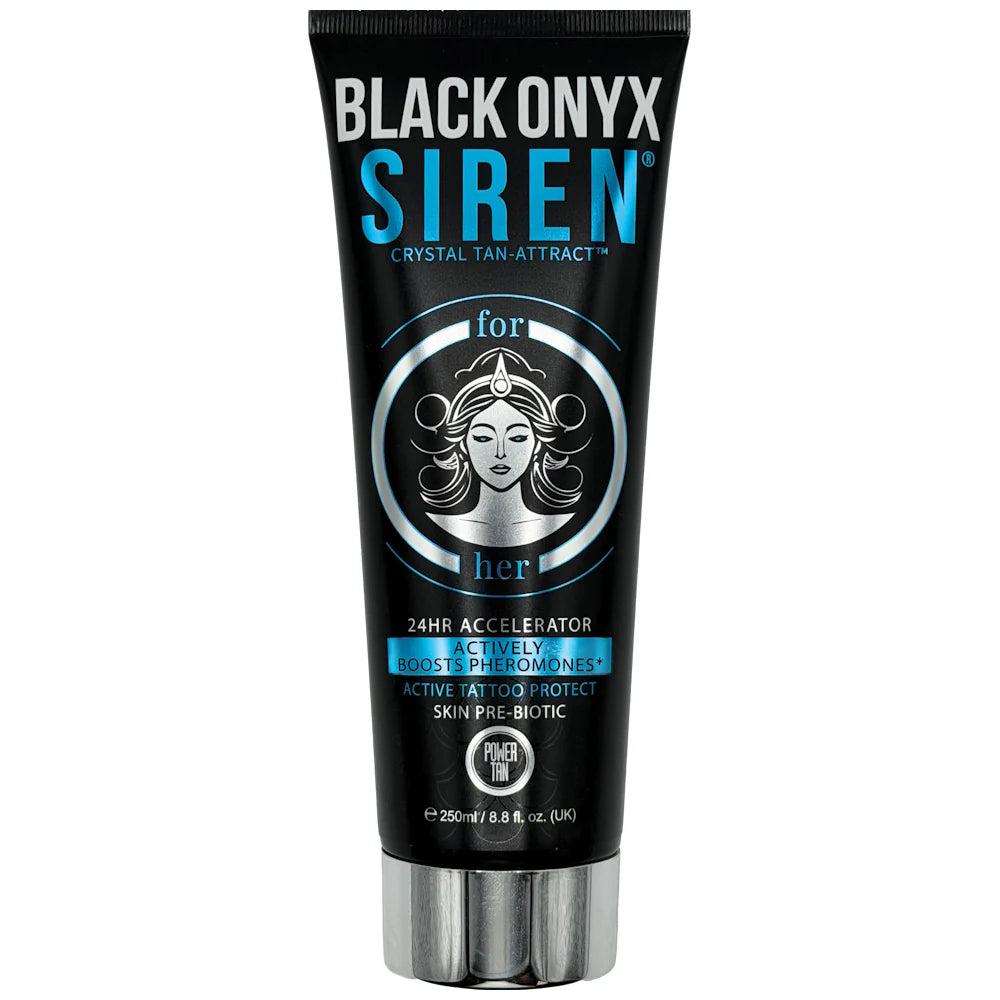 Power Tan Black Onyx SIREN 24HR Accelerator Tanning Lotion – 250ml Tube – Seductive Flower Fragrance