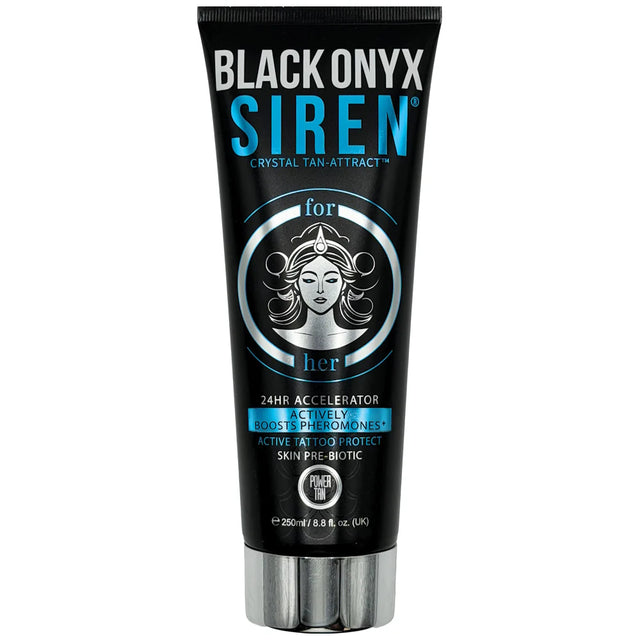 Power Tan Black Onyx SIREN 24HR Accelerator Tanning Lotion – 250ml Tube – Seductive Flower Fragrance - product photograph