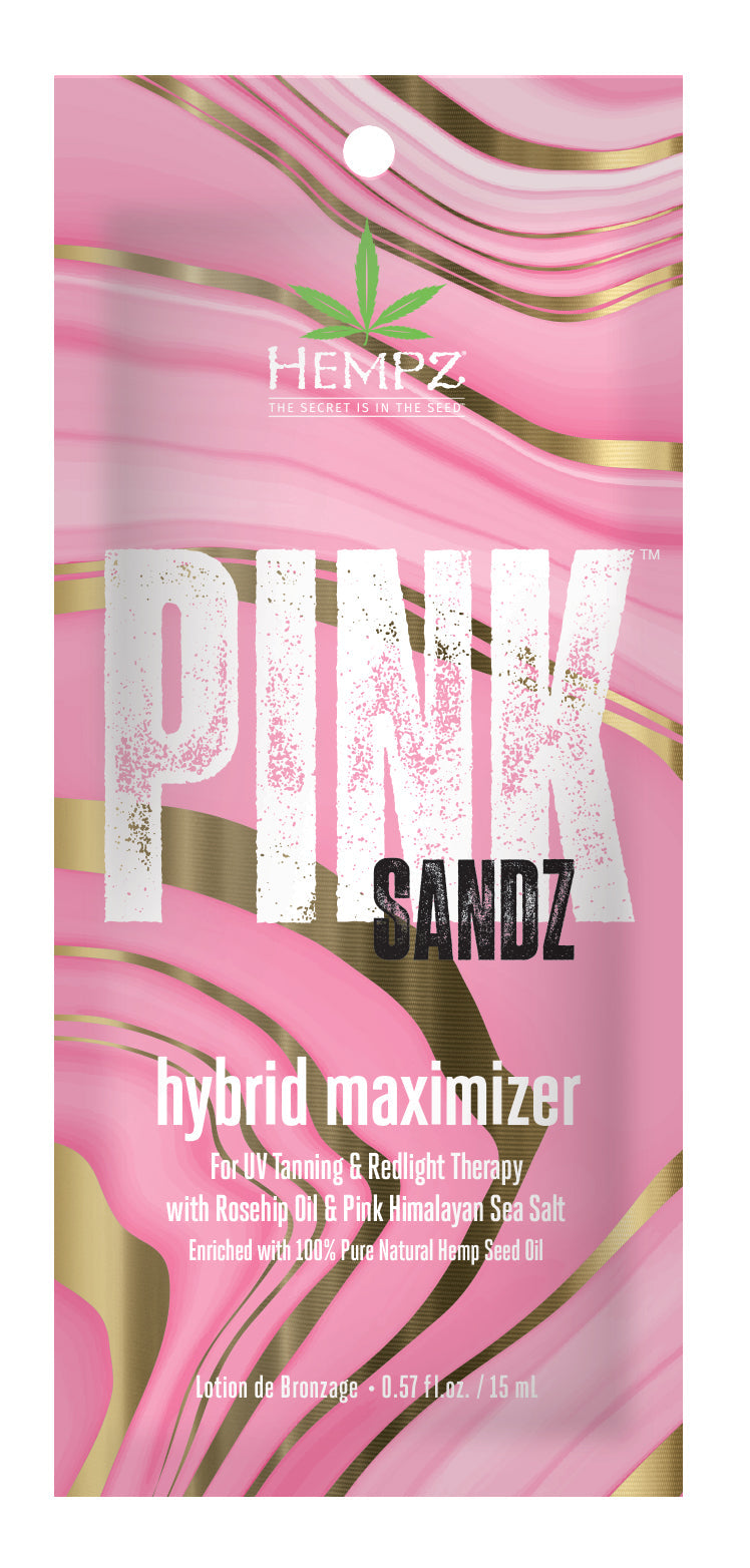 Hempz Pink Sandz Hybrid Maximizer – Hybrid Tanning & Red Light Therapy with Sea Salt - product photograph