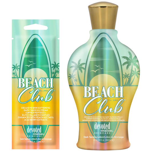 Devoted Creations Beach Club – Luxury Dark Tanning Cream with Collagen & Copper Peptides