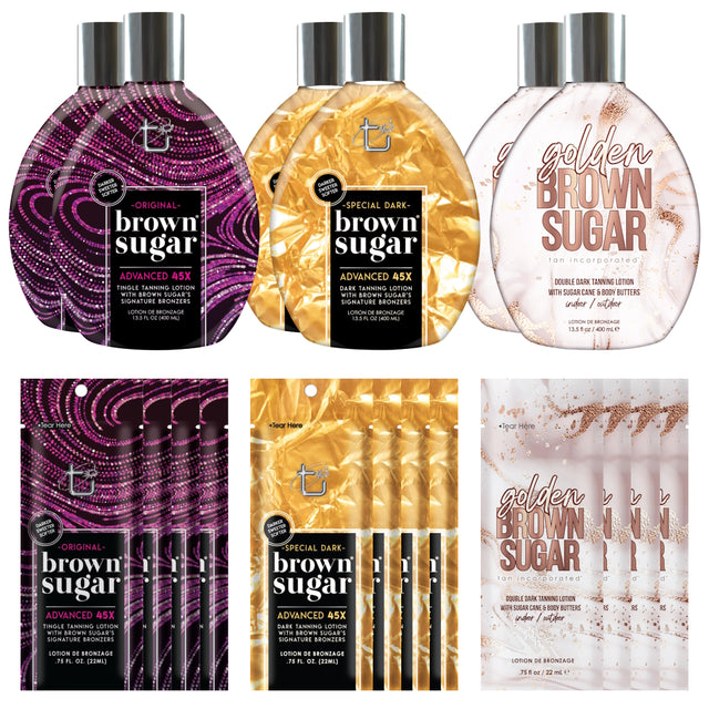 Tan Inc Brown Sugar Deal – 6 Bottles + 12 FREE Sachets - product photograph