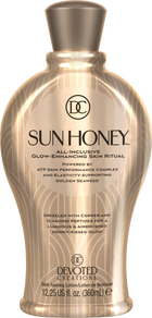 Devoted Creations Sun Honey 360ml official gold bottle – bronzer-free tan accelerator