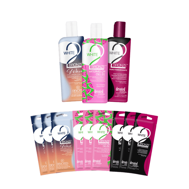 2026 Devoted Creations Soho Deal 3 full-size bottles and 9 sachets; Pure Pomegranate, Watermelon Gelée and Wave
