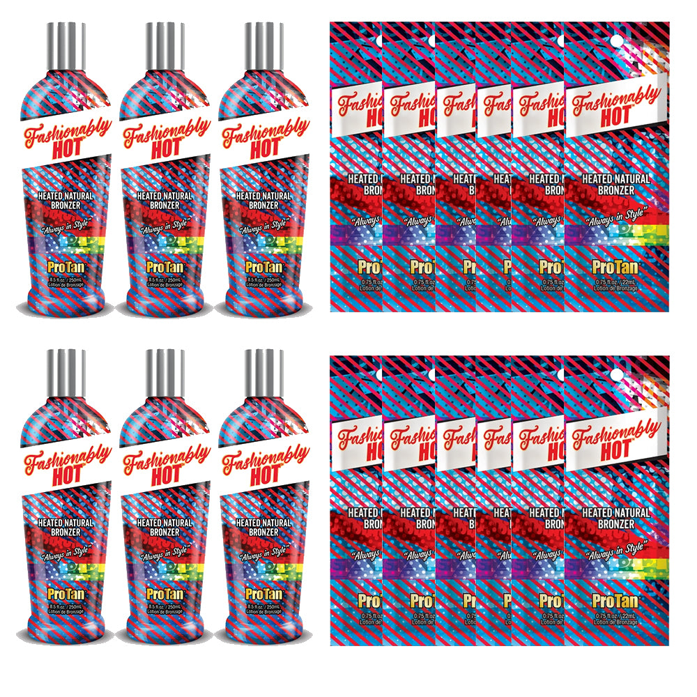Pro Tan Fashionably Hot Deal – Buy 6 bottles & get 12 FREE sachets! - product photograph
