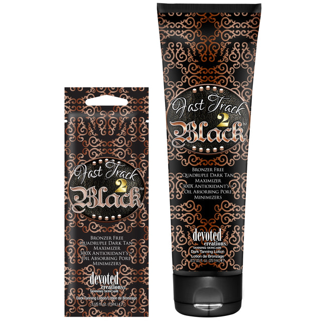 Devoted Creations Fast Track 2 Black | Bronzer-Free Dark Tan Maximizer - product photograph