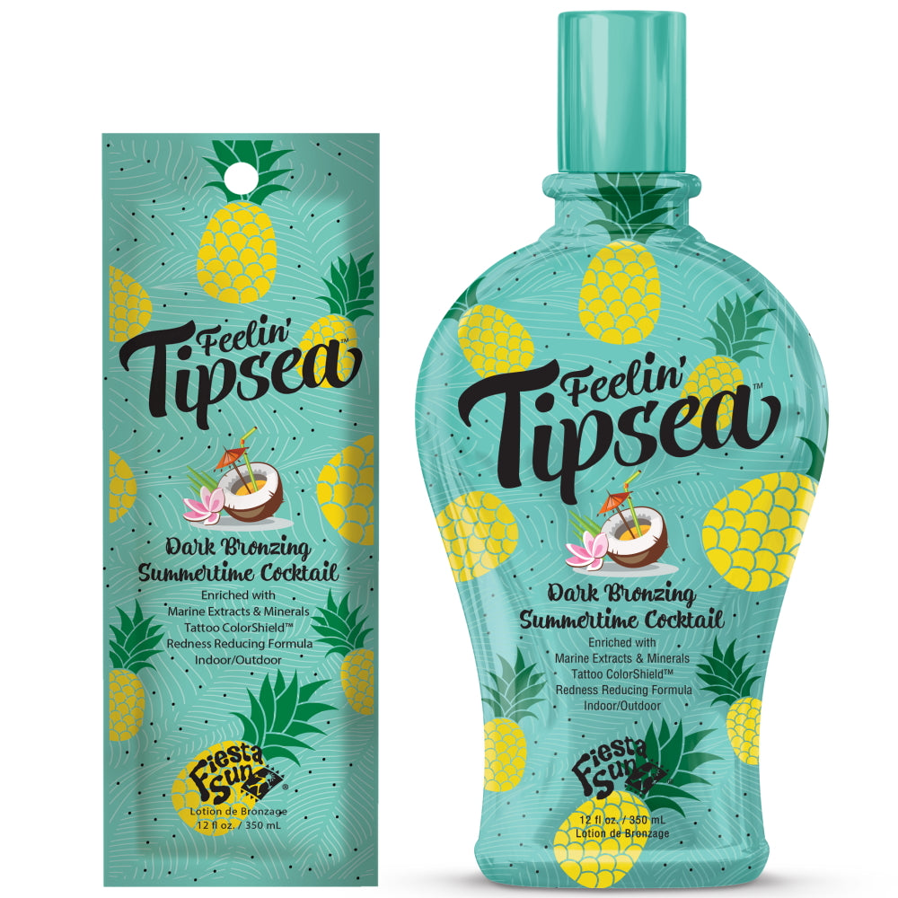 Fiesta Sun Feelin’ Tipsea Dark Bronzing Lotion with DHA & Natural Bronzers - product photograph