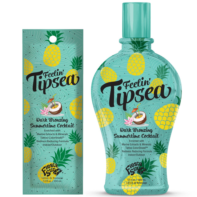 Fiesta Sun Feelin’ Tipsea Dark Bronzing Lotion with DHA & Natural Bronzers - product photograph