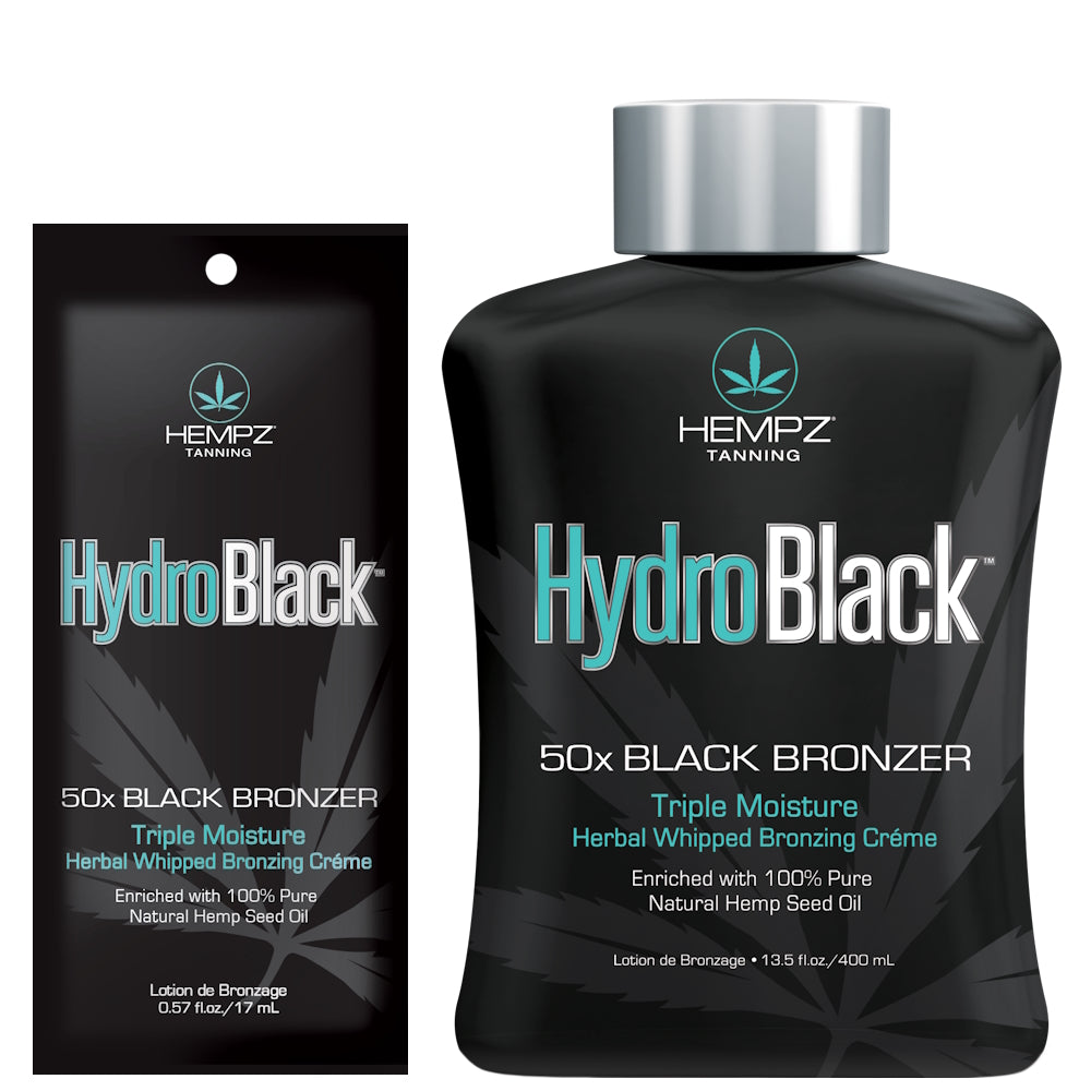 Hempz HydroBlack 50x Black Bronzer – Ultra Dark Herbal Whipped Bronzing Crème