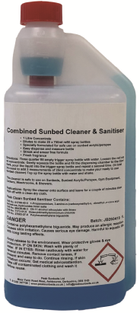 Peak Clean sunbed cleaner 1 litre concentrate bottle, original supplier photo