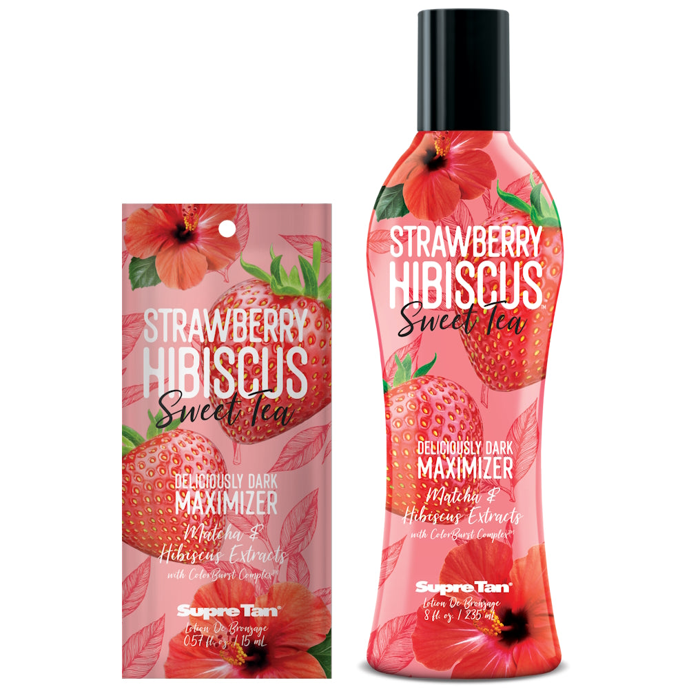 Supre Tan Strawberry Hibiscus Sweet Tea Deliciously Dark Maximizer 15ml sachet