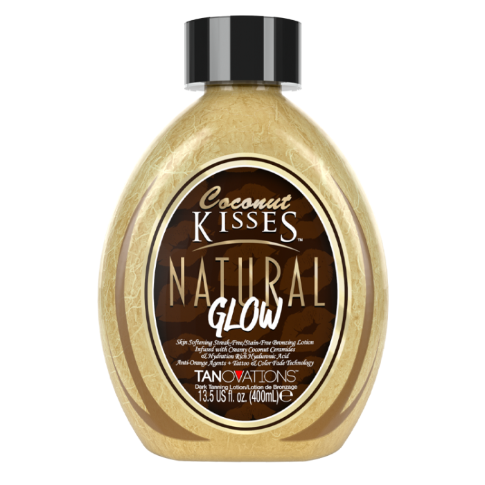 Tanovations Coconut Kisses Natural Glow 400ml bottle gold bronzer lotion