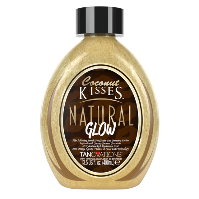 Tanovations Coconut Kisses Natural Glow 400ml bottle gold bronzer lotion