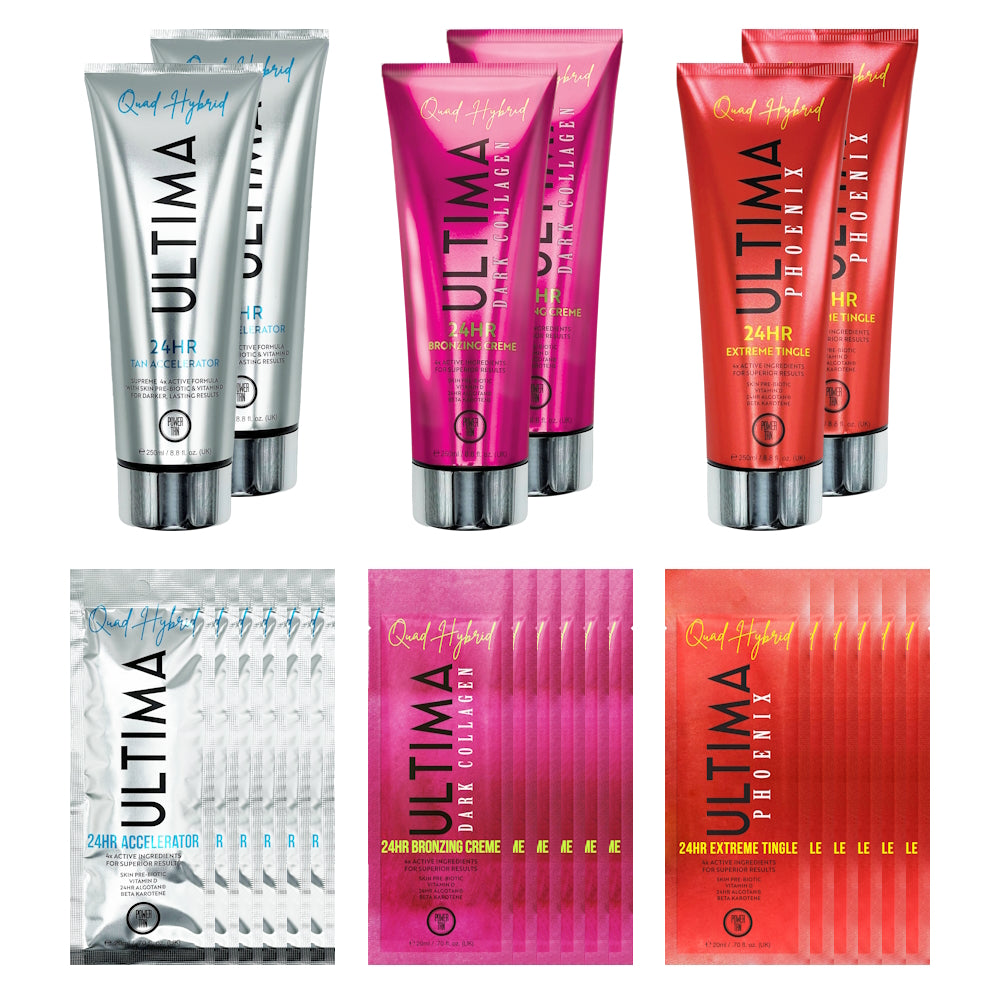 Power Tan Ultima Deal 2024 – 6 Tubes + 18 Free Sachets - product photograph