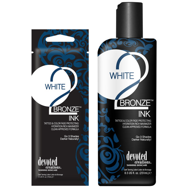 Devoted Creations White 2 Bronze Ink | Tattoo & Colour Fade Protection Accelerator - product photograph