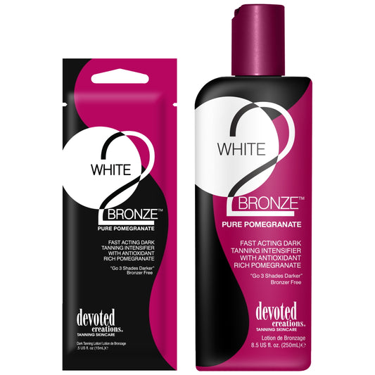 Devoted Creations White 2 Bronze Pure Pomegranate | Fast Dark Tanning Intensifier