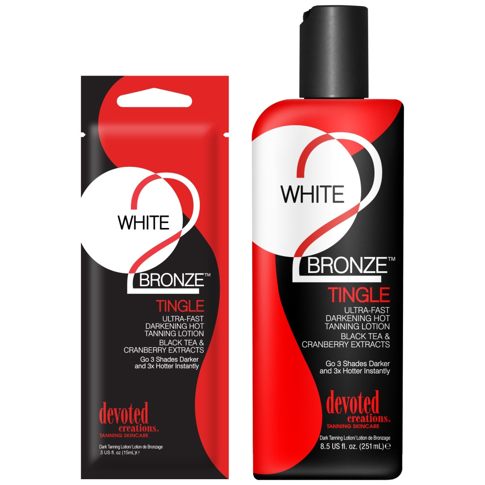 Devoted Creations White 2 Bronze Tingle | Ultra-Fast Darkening Tanning Lotion - product photograph