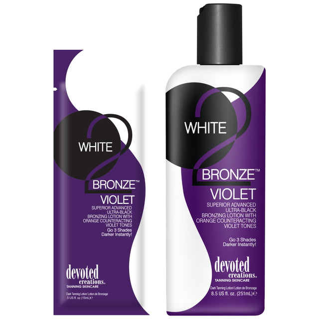 Devoted Creations White 2 Bronze Violet | Ultra Dark Bronzer with Violet Tone Technology - product photograph