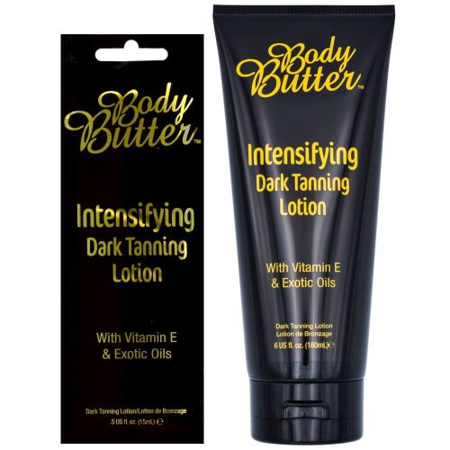 Body Butter Intensifying Dark Tanning Lotion product packaging